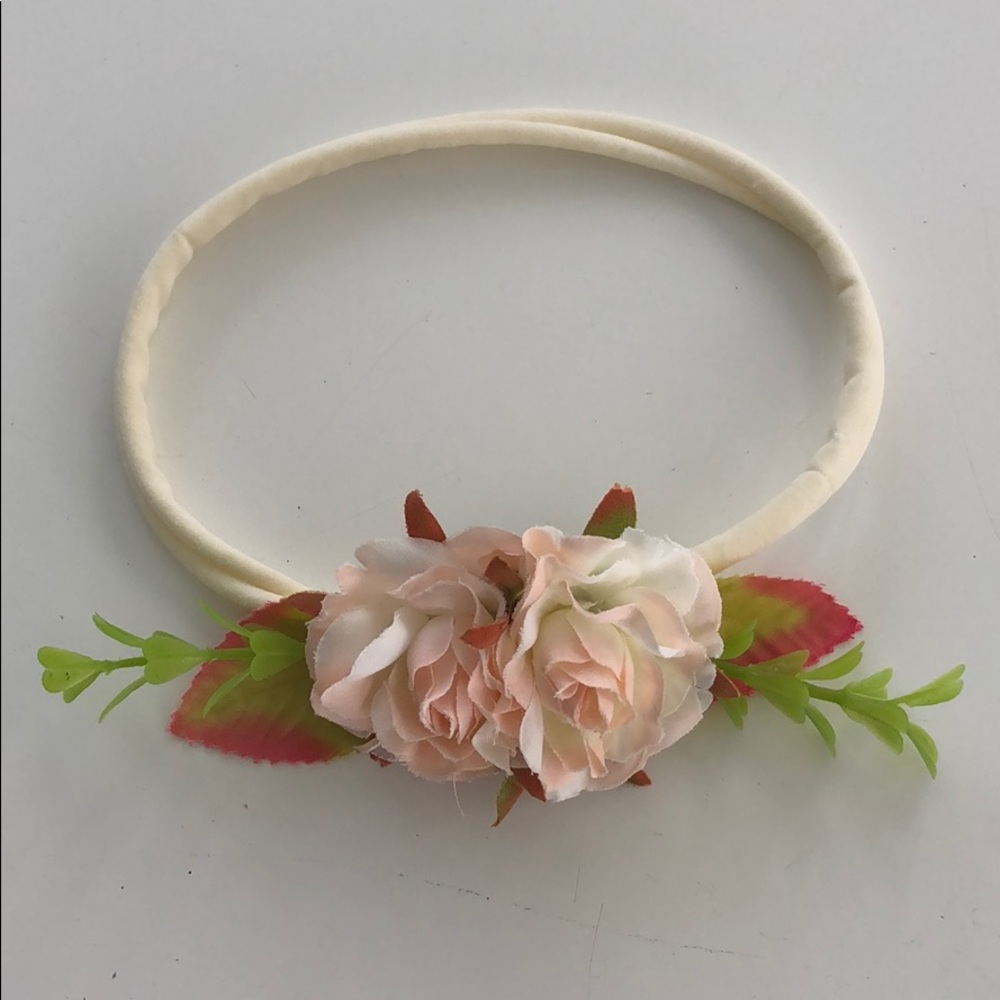 Nylon faux flowers headband